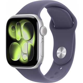 Apple Watch S11 Aluminium 42mm Silber (Sportarmband nebelviolett) M/L