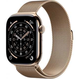 Apple Watch S11 Titan Gold Cellular 46mm (Milanaise Armband gold) S/M