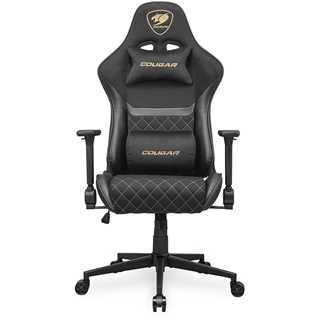 COUGAR Gaming-Stuhl Armor One V2 Gold F, PVC/Stoff, Schwarz