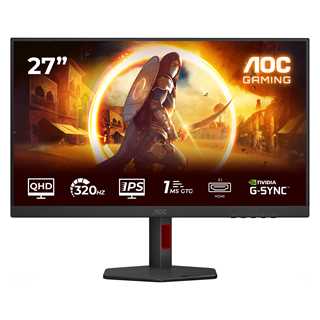 AOC Gaming Q27G4SRU - 27 Zoll QHD, 300 Hz, 1 ms, HDR400 2560x1440, 2x HDMI 2.1, DisplaPort 1.4, USB Hub schwarz-rot