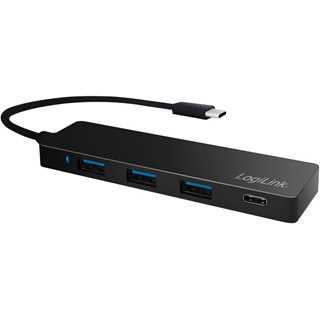 Logilink USB 3.1 HUB 3+1-port Type-C schwarz