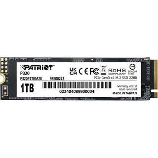 M.2 Patriot P320 1 TB (PCIe 3.0 x4, NVMe 1.3, M.2 2280)