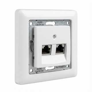 Rutenbeck Dose, UP, CAT6A, 2xRJ45, UAE-Cat.6A iso-8/8 Up 0,