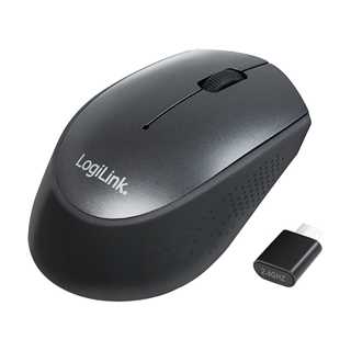 LogiLink Maus - optisch - 3 Tasten - kabellos - 2.4 GHz - kabelloser Empfänger (USB)
