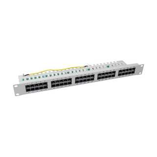 Patchpanel 50xRJ45 8/4 1HE ISDN, grau, Cat. 3