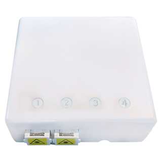 FTTH Box fr 4 Kupplungen SC-S oder LC-D 80x80 mit Kabelfhrung, Schrumpfversion