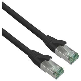helos Patchkabel Cat.6a Superflex Cat.7 Rohkabel GHMT AWG 26/7 schwarz 7,5m