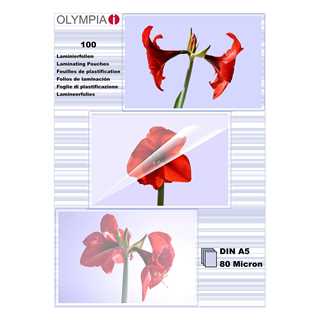 1x100 Olympia Laminierfolien DIN A5 80 micron 9167