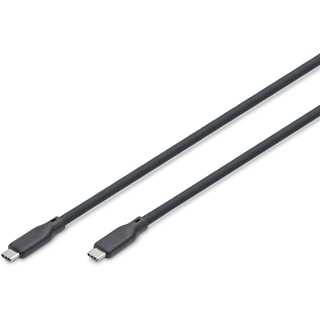 DIGITUS USB 4.0 Kabel Typ C -C Silikon St/St 0,5m schwarz