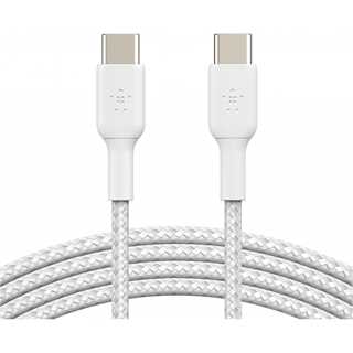 Belkin geflochtenes USB-C/USB-C 2.0 Kabel, 1m, weiß,Doppelpack