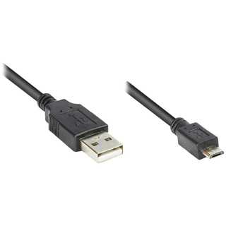 GoodConnections USB 2.0 A > Micro-B (ST-ST) 1m Adapterkabel Schwarz