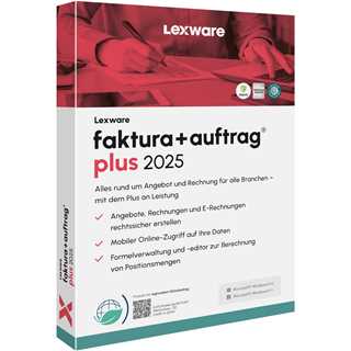 Lexware Faktura+Auftrag Plus 2025 - 1 Device, 1 Year - ESD-DownloadESD