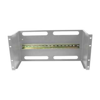 ALLNET Gerätehalter für Hutschiene/DIN-Rail Geräte T150mm/5HE Lichtgrau Frontmontage