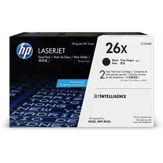 HP 26X original LaserJet Toner cartridge CF226XD Black High Yield 2-pack