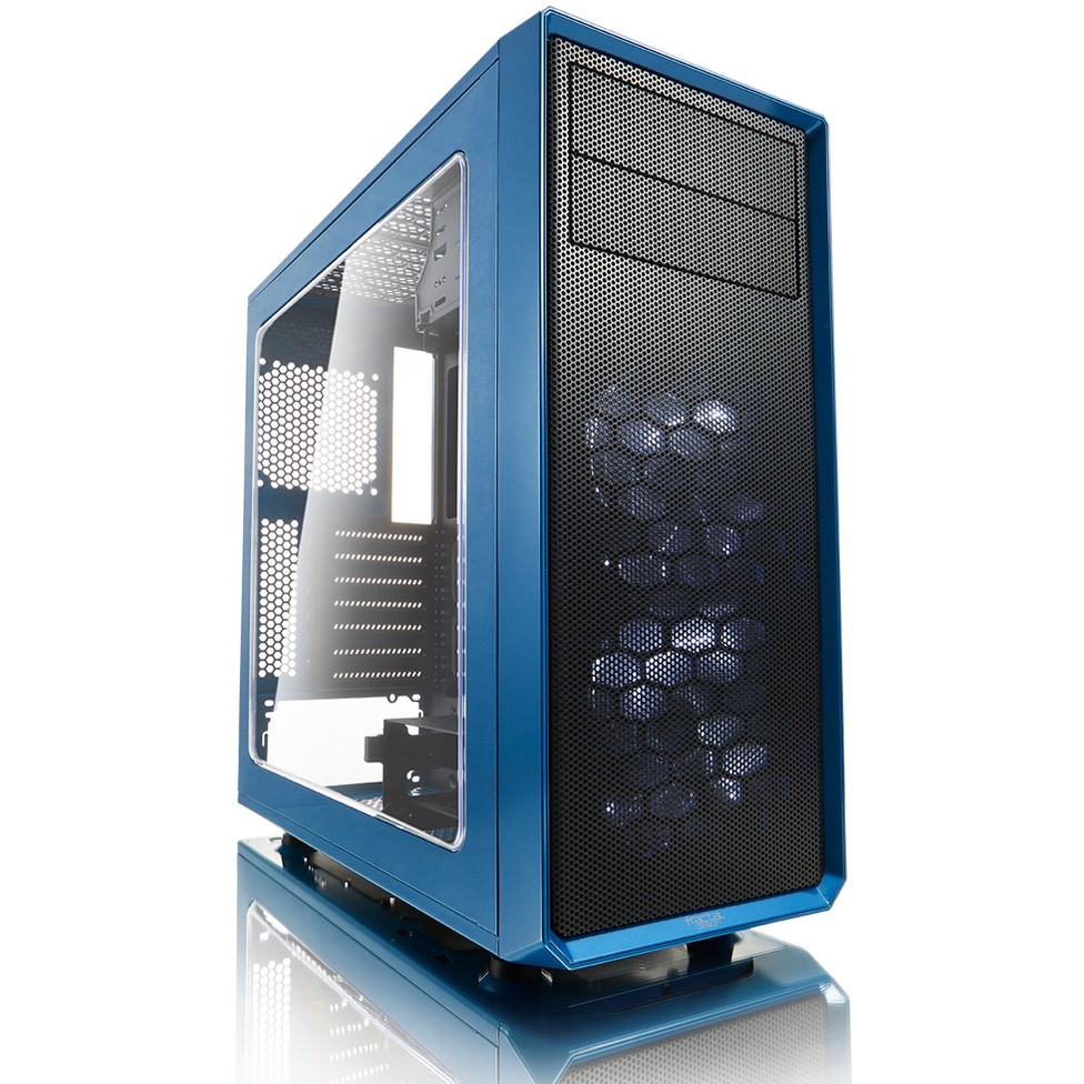 Fractal Design Focus G ATX Gaming Gehäuse mit Seitenfenster, Blau