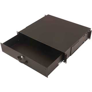 DIGITUS Schublade 2HE 483mm schwarz abschließbar